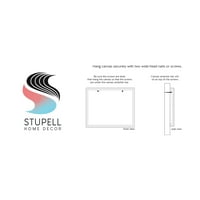 Stupell Industries fluidni plavi geometrijski oblici apstraktna boja škrabotine Galerija umotano platno Print