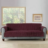 Naravno Fit Fau Krzno Prošiven Loveseat Slipcover