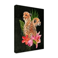 Annie Warren' Cheetah Bouquet I ' Canvas Art