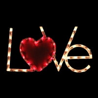17 osvijetljeno ljubavno srce ukras siluete za Dan zaljubljenih prozora