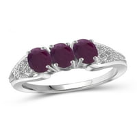 JewelersClub Ruby Prsten Birthstone Nakit-1. Karat Ruby 0. Srebrni prsten Nakit - prstenovi od dragog kamenja