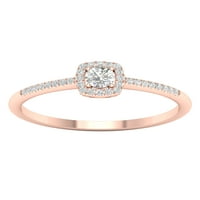 Imperial 1 5CT TDW dijamant 10k ružičasto zlato okrugli dijamantski Halo obećavajući prsten