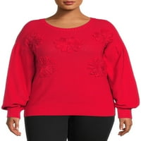 Stav Nepoznat Plus Size Cvjetni Pulover Džemper