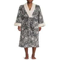 Natori Studio ženska sjenka Leopard štampana plišana haljina