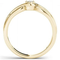 Karat T. W. dijamantski klaster 10kt zaručnički prsten od žutog zlata