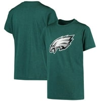 Mladi Heathered Ponoć Zeleni Philadelphia Eagles Logo T-Shirt