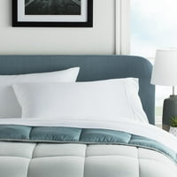 Lucid reverzibilni krevet u torbi Set od 7 komada sa jastucima, pun, plavo siva