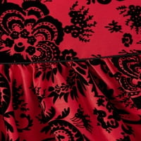 Wonder Nation Flocked Shantaung Praznična Haljina Sa Detaljima Od Fau Krzna Preko Ramena
