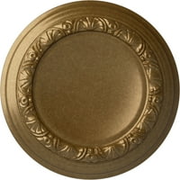 Ekena Millwork 1 2 od 1 2 P Carlsbad plafonski medaljon, ručno oslikano bledo zlato