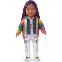My Life as Destiny Posable Doll, Purple and Rainbow Hair, Purple Eyes