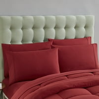 Luksuzni crveni krevet od 5 komada u torbi down alternativni set za jorgan, Twin XL