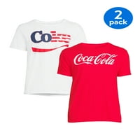 Coca-Cola muška i velika Muška grafička majica sa kratkim rukavima, 2 pakovanja