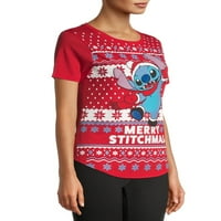 Stitch Juniors ' Sretan Stitchmas Odmor Grafički T-Shirt