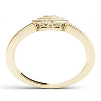 Karat TW dijamantski klaster dvostruki Halo 10kt zaručnički prsten od žutog zlata