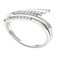 1 10ct TDW dijamant 10k bijeli Zlatni modni prsten
