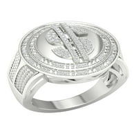 Imperial 1 3ct TDW Diamond 10k bijeli Zlatni muški prsten