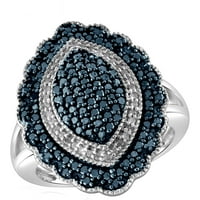 JewelersClub Sterling Silver plavo-bijeli karatni dijamantski prsten za žene