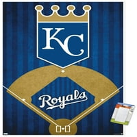 Kansas City Royals-Logo Zidni Poster, 14.725 22.375