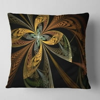 Designart šareni fraktalni uzorak cvijeta - apstraktni jastuk za bacanje - 18x18