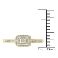 Karat TW dijamantski dvostruki Halo klaster 10kt zaručnički prsten od žutog zlata