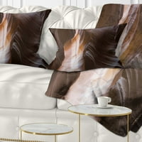 Designart Brown Antelope Canyon - jastuk za bacanje pejzažne fotografije - 12x20