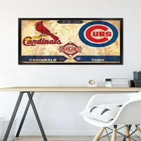 Rivalstva - St. Louis Cardinals vs Chicago Cubs zidni Poster, 22.375 34 uokviren