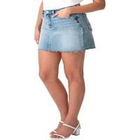 Silver Jeans Co. Ženska Francy suknja srednjeg rasta, veličine struka 0-14