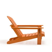 Klasična čvrsta plastična Adirondack stolica za sve vremenske uslove, narandžasta