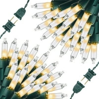 Joiedomi 52. FT Brojnje Božićne jasne zelene žice String svjetla Set broja 26. FT LED žičare za Xmas Dekoracije