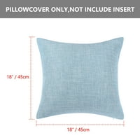 Unique Bargains Solid Linen Throw Jastuk Case Cover 18 18 Plava