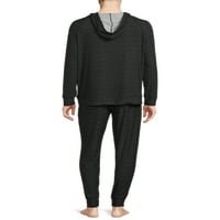 Muška Raglan Hoodie & Jogger set odjeće za spavanje, veličine S-2XL, Muška pidžama