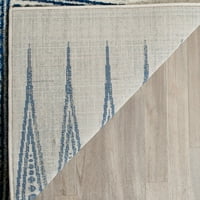 Evoke Keisha apstraktno tepih za trkač Aztec, bjelory plava, 2'2 9 '