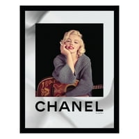Marilyn Monroe Dizajner Modni Uramljeni Print
