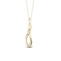 1 6ct TDW dijamant 10K žuto zlato Infinity modna ogrlica