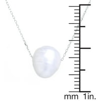 Ogrlica od bisera Marisol i Maka 18 u Sterling srebru za žene, tinejdžere