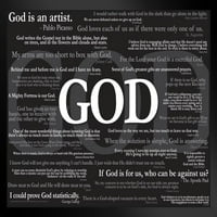 Citati o božjoj religiji umjetno crno drvo uokviren poster 14x20