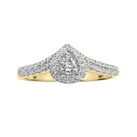 Uspomena 1 3ctw dijamant 10kt verenički prsten od žutog zlata