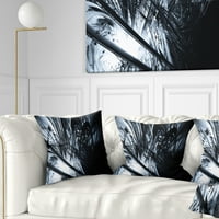 Designart 3d apstraktna umjetnost crno bijela - jastuk za bacanje apstrakta-16x16