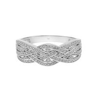 Keepsake dijamant - akcent tkani Multi - redni prsten za godišnjicu u Sterling srebru