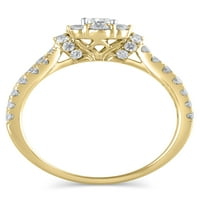 1-karat T. W. Brilliance Fine Nakit kruška rezani dijamantski zaručnički prsten od 10kt žutog zlata, Veličina