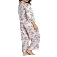 Tajno blago ženski i ženski Plus satenski pidžama Set za spavanje