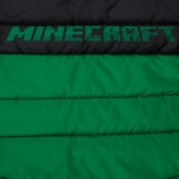Zimski Kaput Od Napuhača Sa Kapuljačom Minecraft Za Dječake, Veličine 4-12
