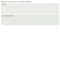 Prilagođena Reflections Kolekcija, 2 Cordless Fau Drvene Rolete, Bijele, 3 4 Širina 72 Dužina
