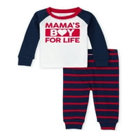 Dječije mjesto beba i mališana dječaci dugi rukavi i duge pantalone pripijene pamučne pidžame, novorođenče-6T