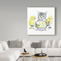 Zaštitni znak likovne umjetnosti' Uskršnje mačiće IV ' platnena Umjetnost Beth Grove