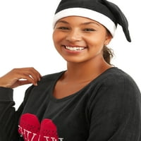 Ženski i ženski Plus štampani 3-dijelni mikro Fleece Set sa šeširom