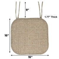 Aria Memory Foam neklizajuća stolica jastuk sa vezicama - Multi Brown