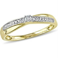 Diamond Accent 10kt žuto zlato Cross-Over Promise Ring
