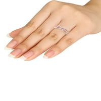 Imperial 1 20cttw diamond Ribbon Crossover 10k dijamantski modni prsten od ružičastog zlata