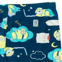 Minions Classic Boys dugi rukavi i pantalone 4-dijelni set pidžama Sleep, veličine 4-10